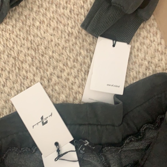 🥰 Lounge Set Ruffle Crop High Waist Jogger 7forallmankind - Picture 9 of 11